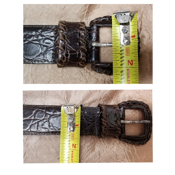 Giorgio Armani Belt Brown Italian Laced Leather - Picture 4 of 4